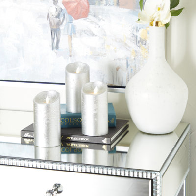 Ensemble de 3 bougies sans flamme 17 étages sans parfum