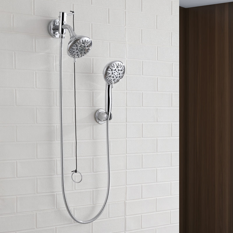 Ensemble de pommeau de douche mural avec douchette et inverseur mural
