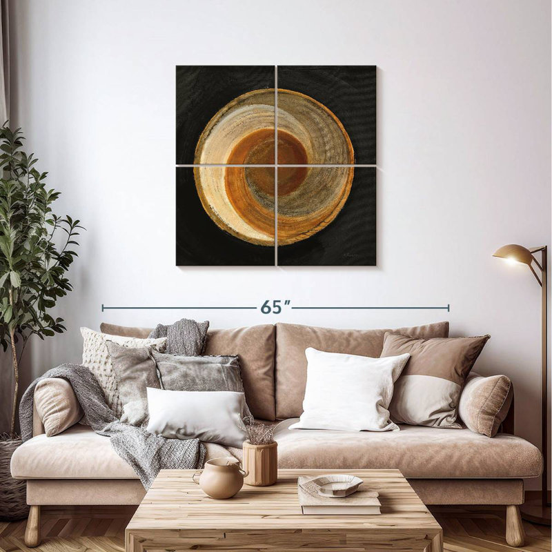 Senne beauté tissée I sur fond noir, H 38 po x l 38 po