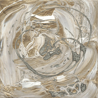 Silver and Gold I by Alicia Ludwig - Wrapped Canvas Painting