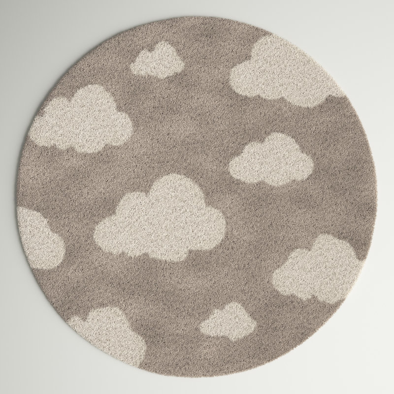 Broome Kestner Shag Teal/Cream Area Rug, Runner 2'2'' x 6'7'', Cream/Teal