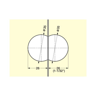 Sugatsune Drop Lid Hinge With Cover For Cabinet Doors, Nickel Finish