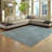 Phoenix Hand Knotted Wool Aqua Area Rug-7149610
