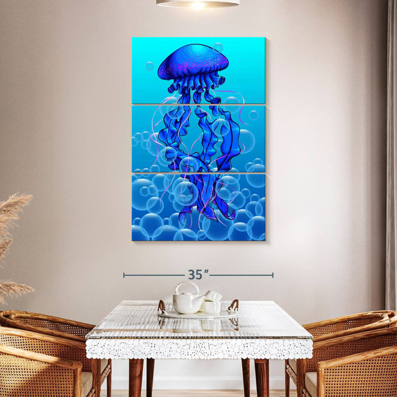 Brampt Jellyfish Bubbles, 23" H x 14" W