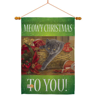 Double Sided 40'' H x 28'' W Polyester Christmas Flag Set