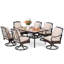 Alyah 6 - Person Patio Dining Set with Rectangular Table