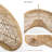 Antonion 1 - 24", 28'', 36'' Natural Brown Sculptural Rattan Hardwired Statement Pendant Light Fixture for Dining Room, Living Room, Kitchen, or Entryway in Boho, Wabi-Sabi, Japandi, and Contemporary Organic Styles-1754320445