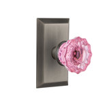 Studio Plate with Crystal Pink Door Knob