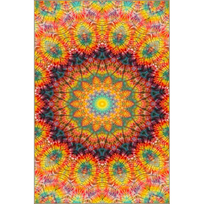 Tapis tissé à la machine lavable à la machine, Sous-tapis rond 3 pi 3 po inclus
