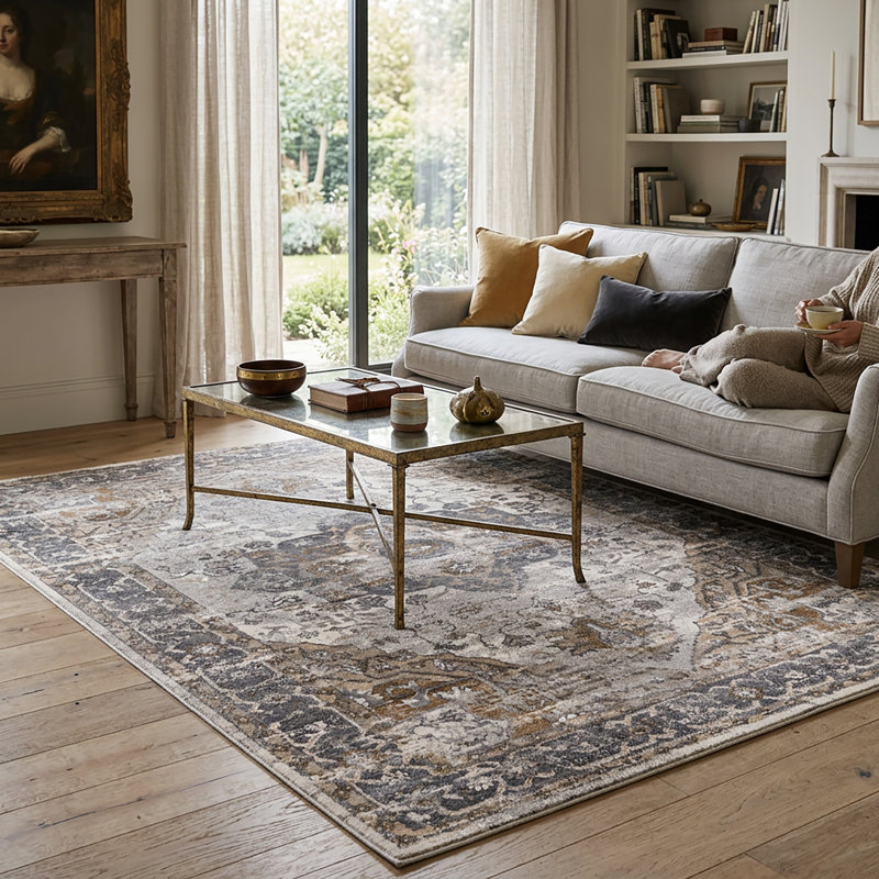 Tapis moelleux antidérapant Zephyr , Rectangle 7 pi 10 po x 10 pi 6 po