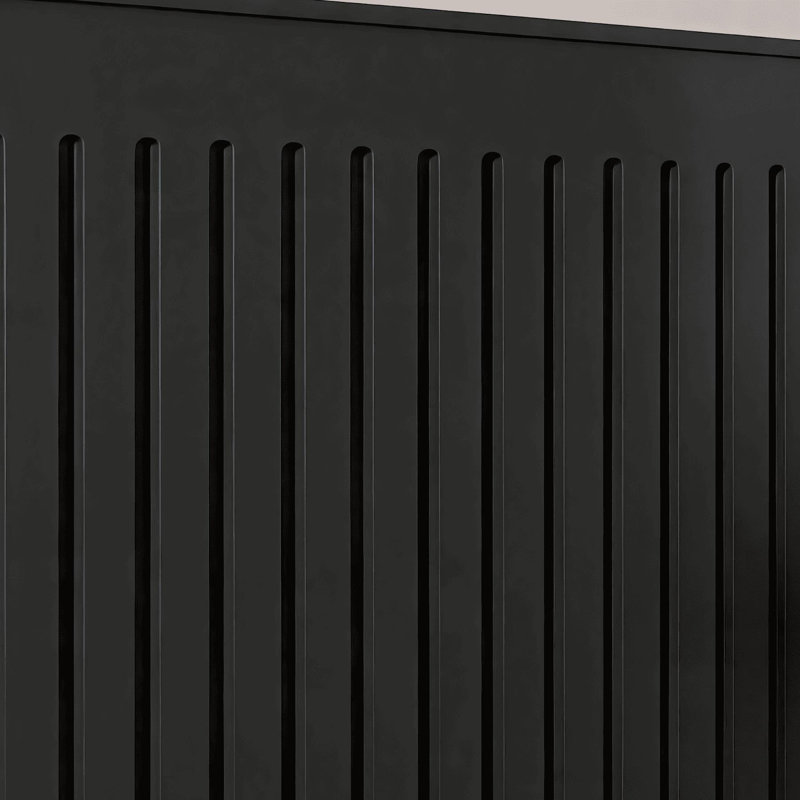 Loxley Radiator Cover, Black, Large - 150cm W