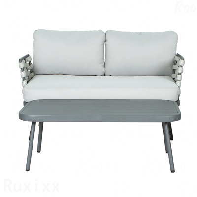 Ensemble de causeuse et de table Steel Mariano