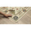Tapis floral en polypropylène tissé à la machine ivoire / bleu / orange-1279367360