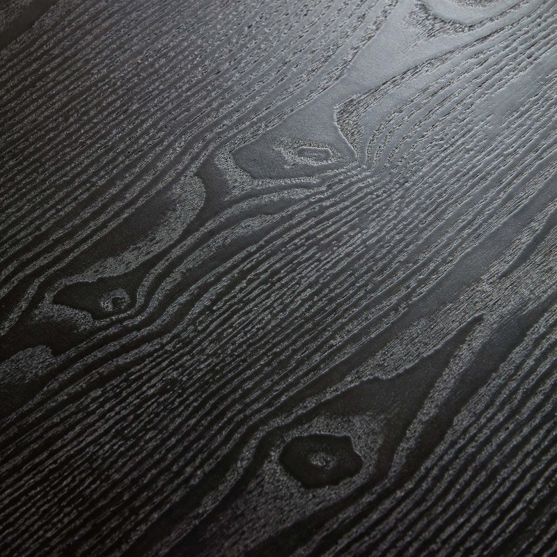 Table de salle à manger Mid-Century en panneau de fibres à densité moyenne de 46,45 pouces, Noir