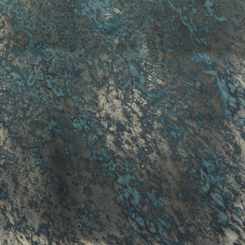 Acid Wash Flat Metal Wall Mirror