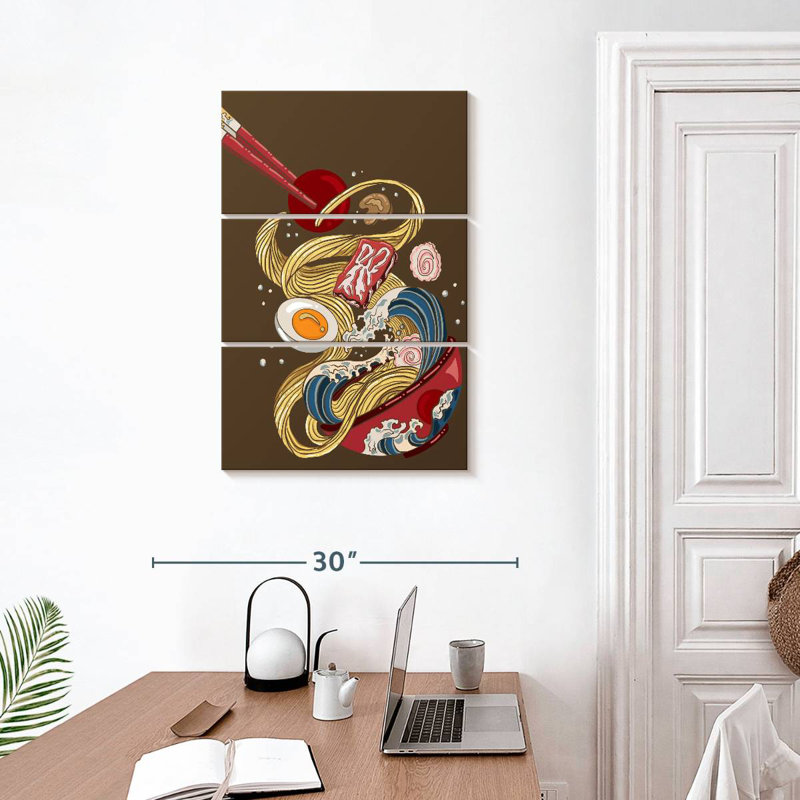 Vague japonaise Ramen, H 32 po x l 20 po
