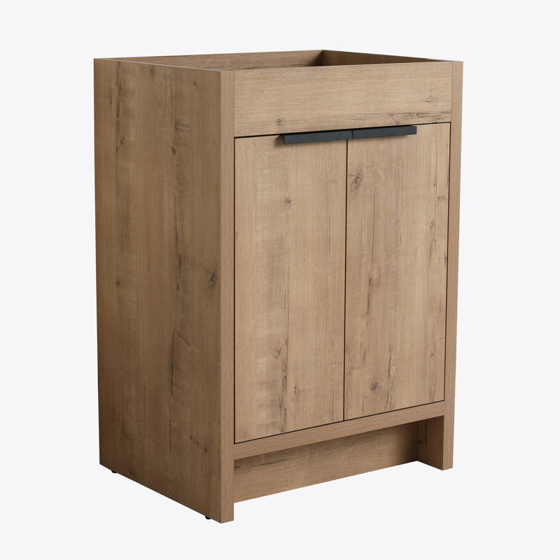 Meuble-lavabo autoportant 24 po 2 portes à fermeture en douceur ((KD-PACKING), meuble-lavabo sans comptoir