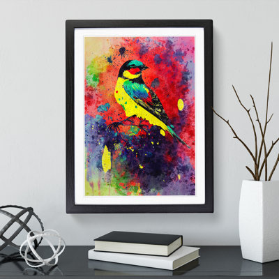 Splashed Bird No.4 Abstract - Wall Art