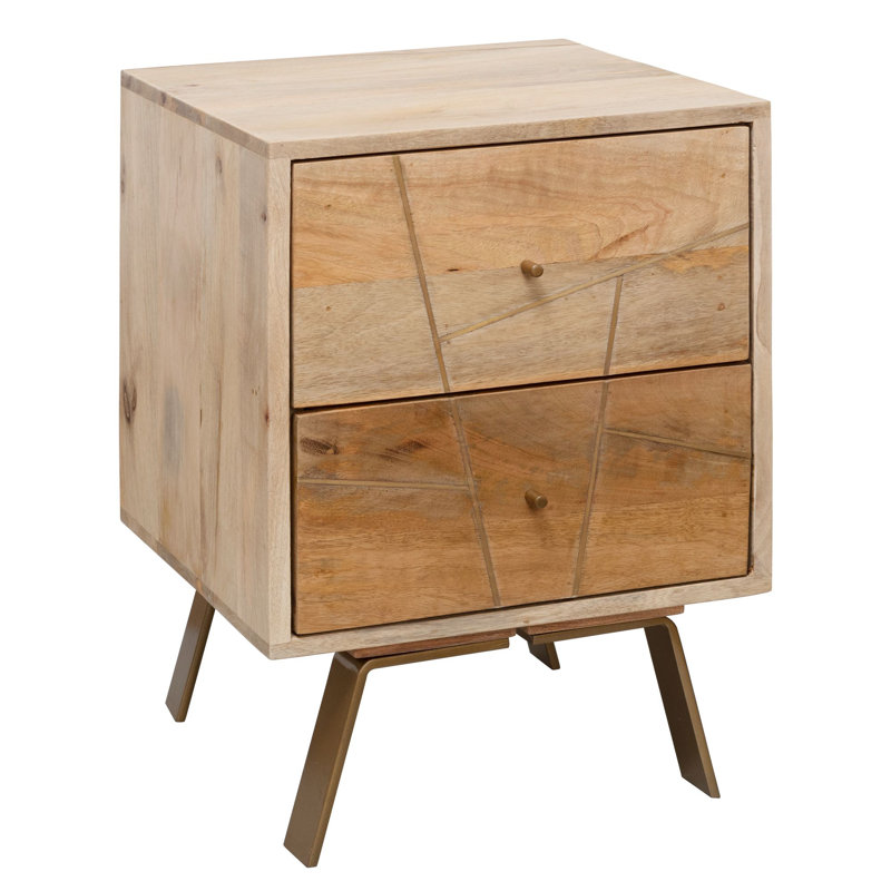 Jazmin 40cm W Solid Wood Bedside Table