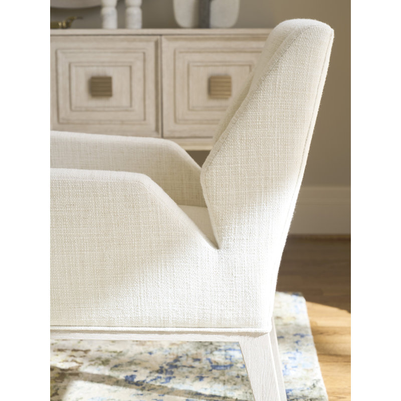 Estrella Upholstered Arm Chair, Ivory