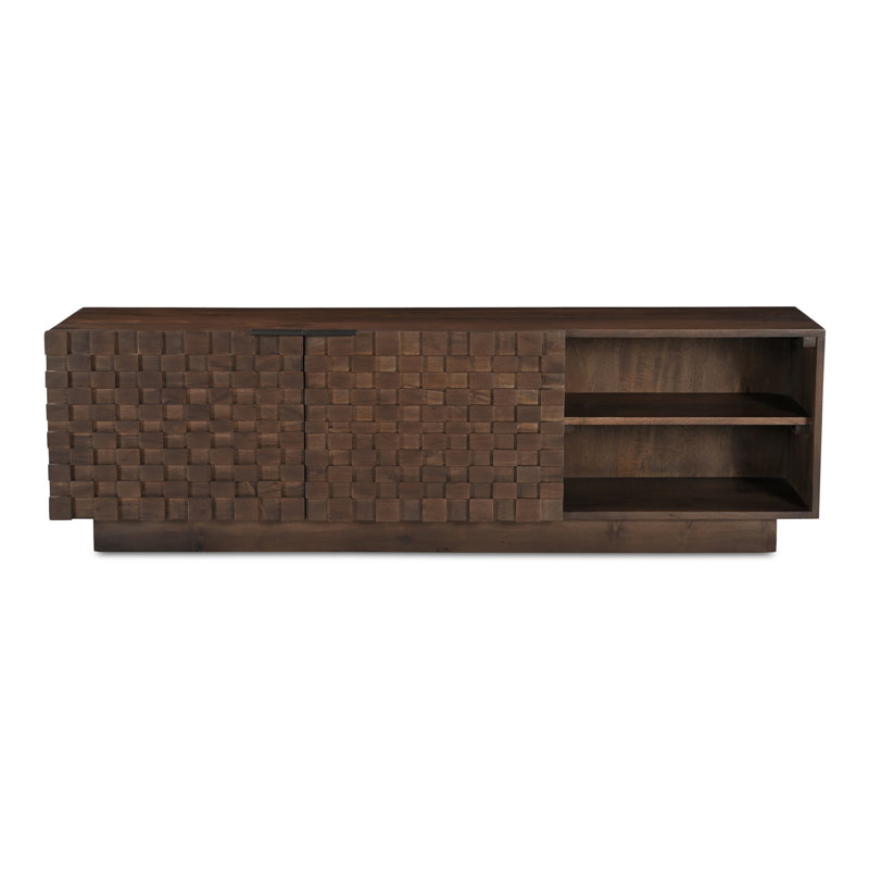 Givens 60" Carved Wood Media Cabinet