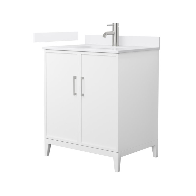 Elan 30'' W Vanity, White, Single, Brushed Nickel