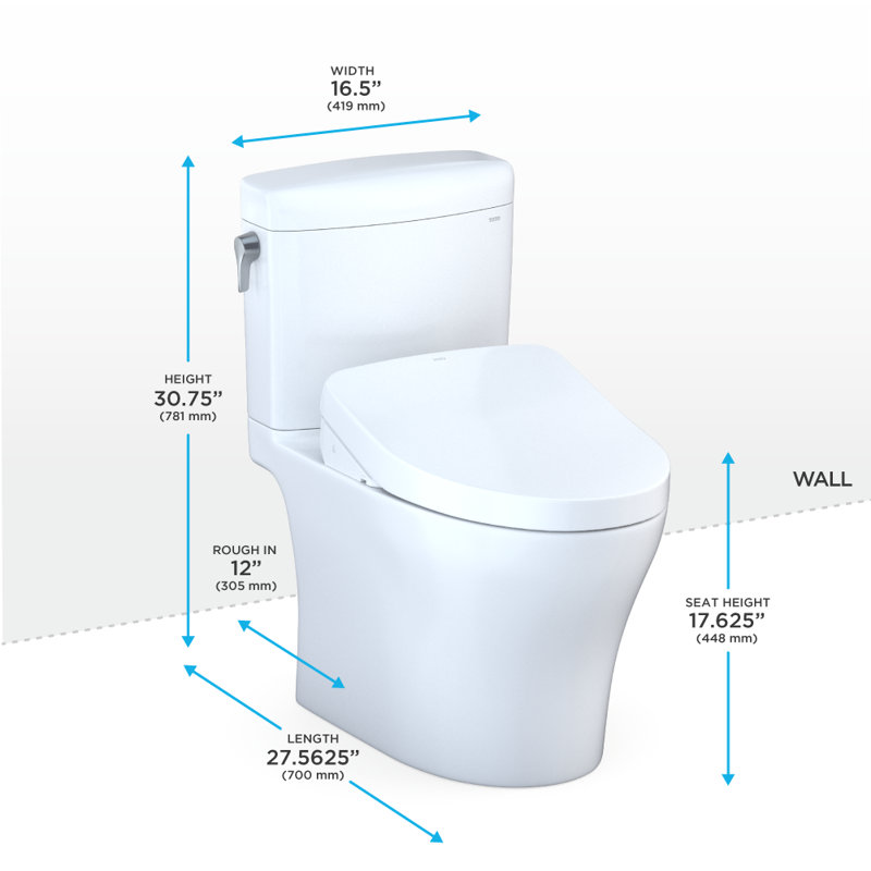 Toilette allongée deux pièces TOTO® WASHLET® + Aquia IV®