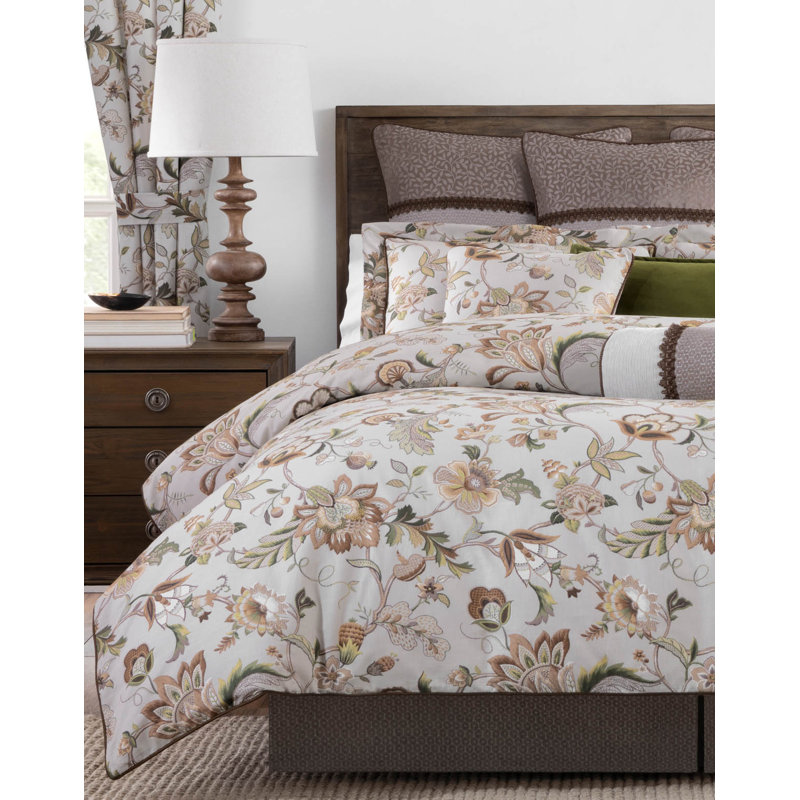 Esmeralda Floral Canvas Square Throw Pillow