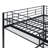Orenda Metal Loft Bed With Upper Grid Storage Shelf And Lateral Storage Ladder-1574784600-1574784601