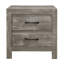 Table de chevet 2 tiroirs Cannes gris rustique-121150916