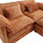 76.77" Chenille Loveseat With Ottoman-710105635
