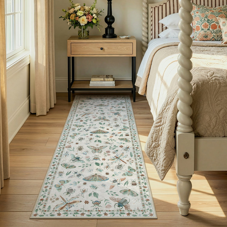 Goldene Animal & Insect Machine Washable Area Rugs with Non-Slip Backing for Living Room, Dining Room, Bedroom
