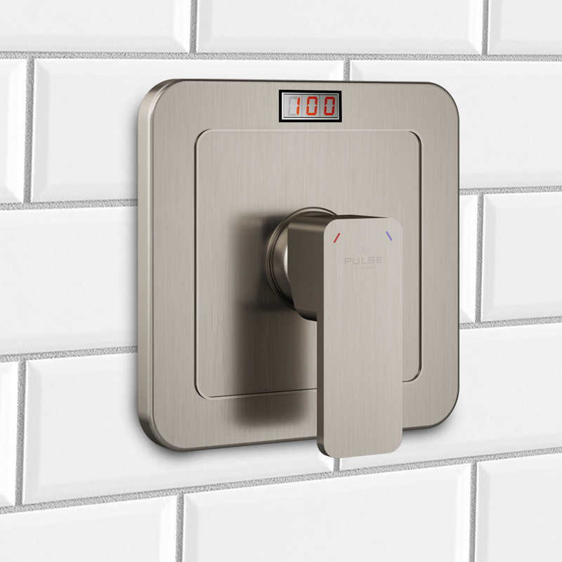 Brushed Nickel LED Pressure Balance Shower Valve Kit