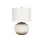 Lighting, H 21 po, lampe de table, céramique crème, abat-jour ivoire / crème, moderne