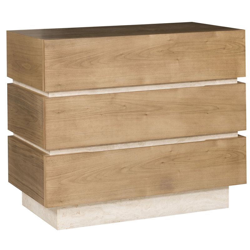 Edge 3 - Drawer Solid Wood Nightstand