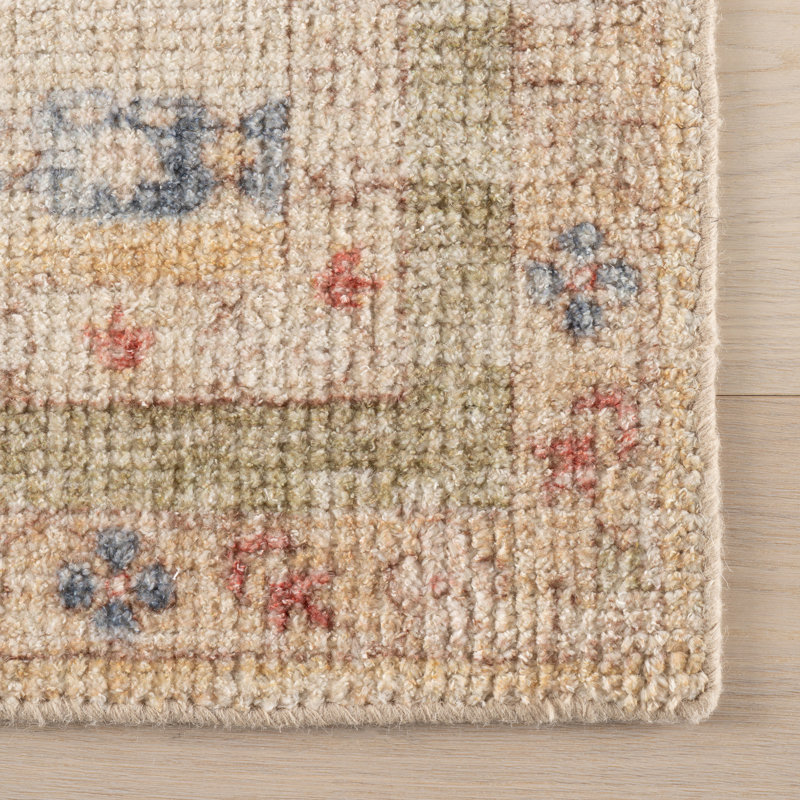 Tapis en mélange de laine touffeté à la main Raji, Rectangle de 5 pi x 8 pi