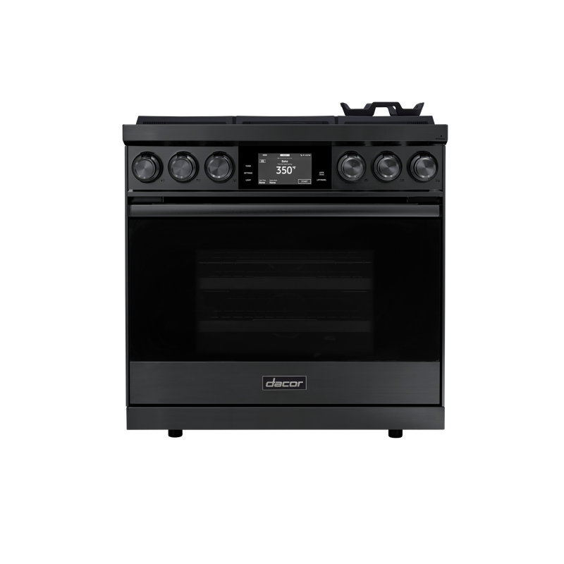 36" Pro-Range 6 Burners, Contemporary, NG/LP, Graphite Stainless