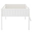 Lit mezzanine double en bois blanc avec convertible - Centre de table élégant pour adultes sécuritaire et fiable