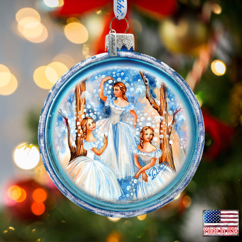 3'' Glass Holiday Shaped Ornament