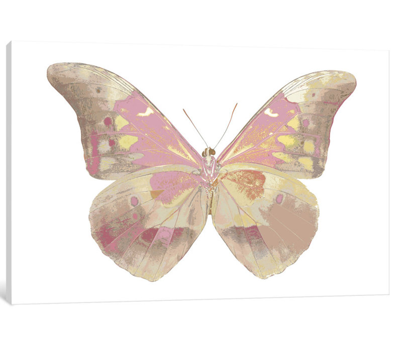 «Butterfly in Teal I», reproduction d'art sur toile, H 26 po x l 40 po x P 1,5 po
