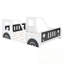 Lit plateforme double classique en forme de voiture avec roues-1675077264
