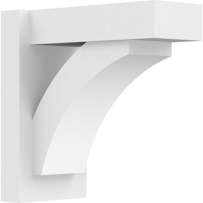 Persienne en PVC de qualité architecturale avec extrémités en bloc Thorton, L 7 po, H 14 po x P 14 po