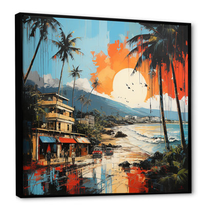 Popart Maui Beach Landscape 1 - fruits, art mural