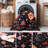 Indoor&Outdoor Washable Area Rug Black Gorgeous flowers Vintage Low Pile Rug for Living Room Bedroom Wedding Banquet-204884857