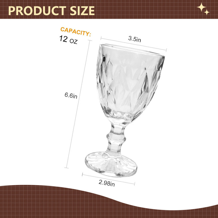 Eternal Night 4 - Piece 12oz. Glass Drinking Glass Glassware Set