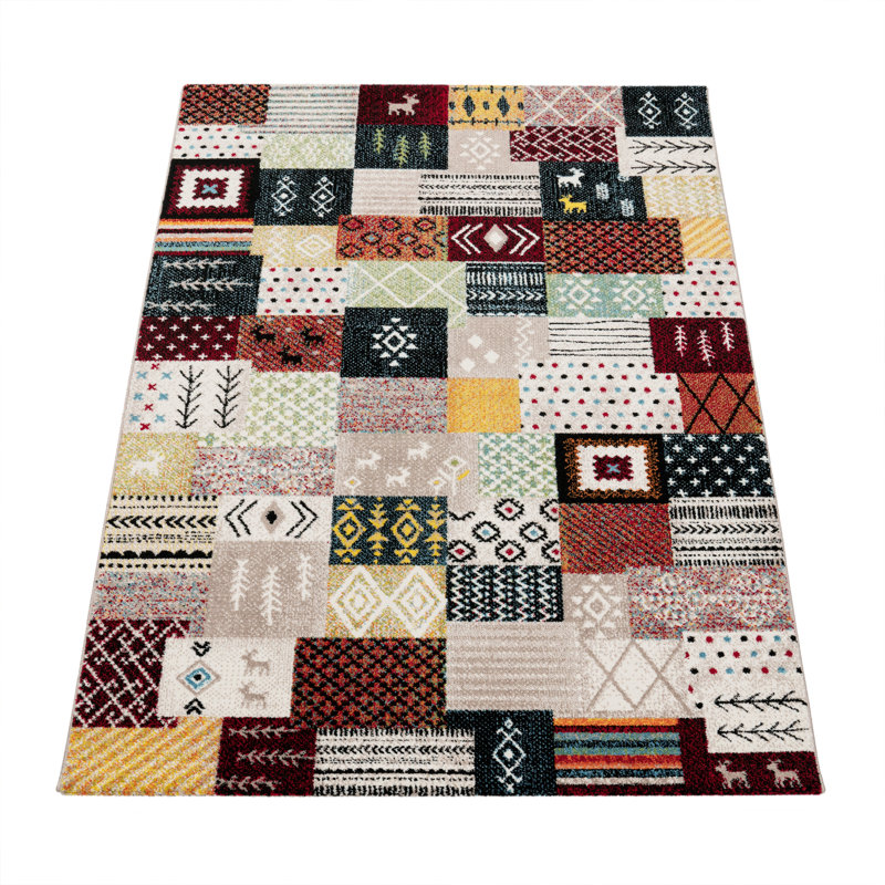 Eccleshall Chequered Area Rug, Rectangle 80 x 150cm