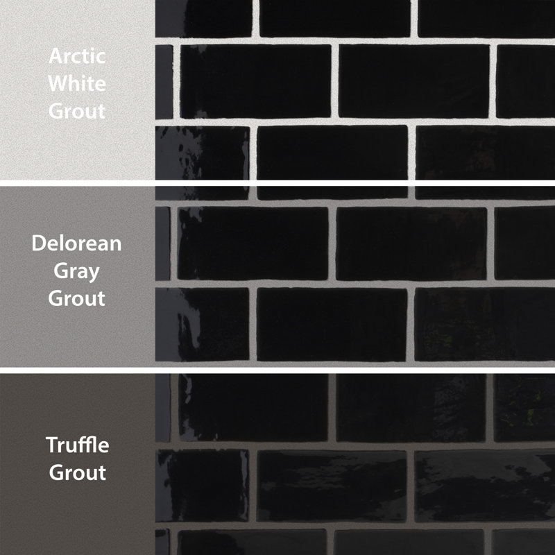 Chester 3" x 6" Ceramic Subway Tile in Black
