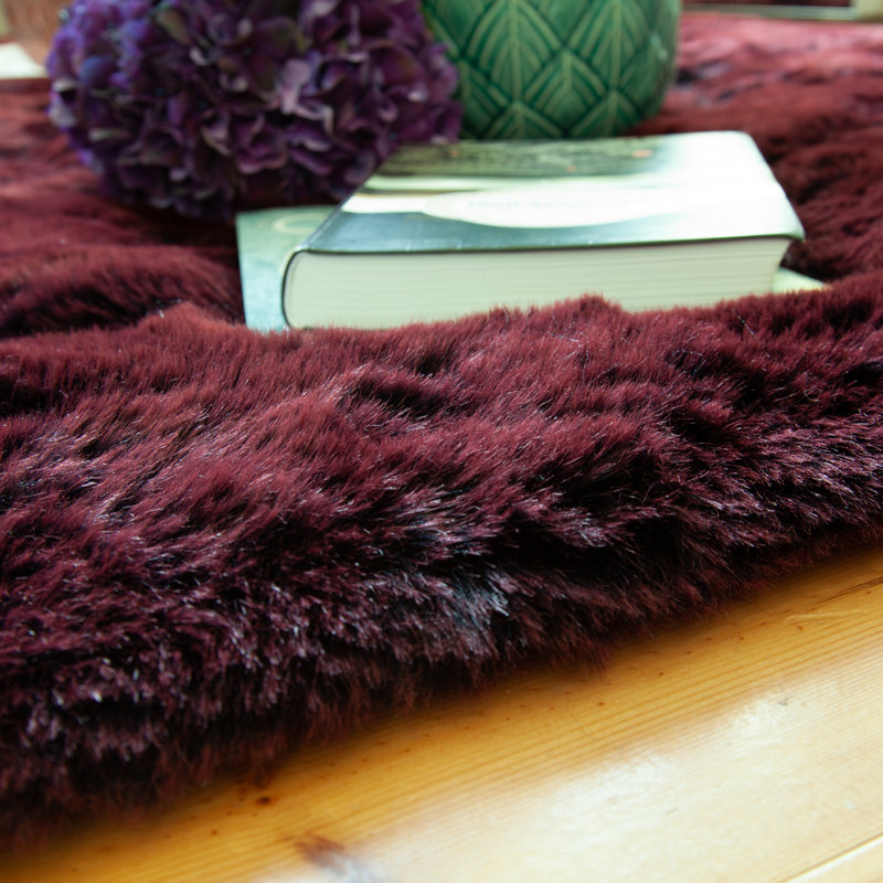 Byrone Uni Hand Tufted Area Rug, Rectangular 160 x 230cm, Bordeaux