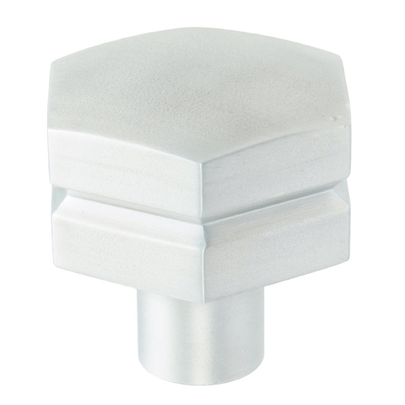 Hexagon large aluminum knob, in Satin Nickel, Satin
