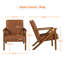 67Cm Wide Modern Upholstered Accent Chair,  Faux Leather Armchair with Z-shaped Wood Legs-1660129151